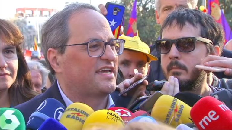 President Torra desde Madrid: “Escucha España este grito de libertad