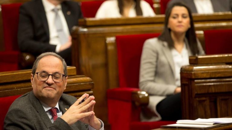 El President Torra invita a Arrimadas a reunirse en la Generalitat antes de partir a Madrid