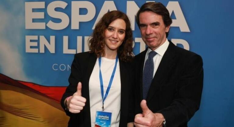 Denuncian a Ayuso por querer hacer con Aznar un ‘mitin okupa’ en un local de Más Madrid